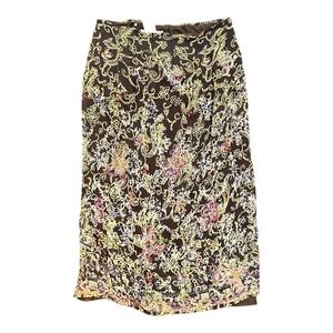 Free People Vintage Y2K Brown‎ Patterned MIDI Skirt 9